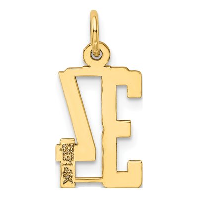 14K Yellow Gold Small Number 34 Pendant – view 3