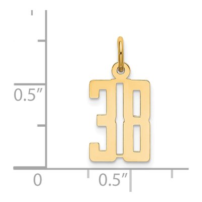 14K Yellow Gold Small Number 38 Pendant – view 4