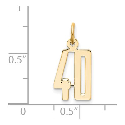 14K Yellow Gold Small Number 40 Pendant – view 2