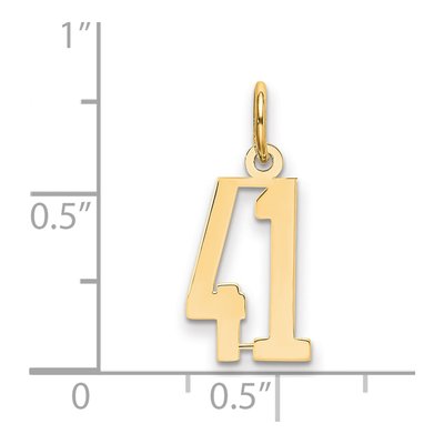 14K Yellow Gold Small Number 41 Pendant – view 5