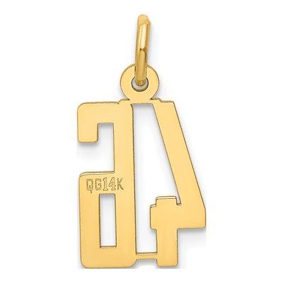 14K Yellow Gold Small Number 46 Pendant – view 3
