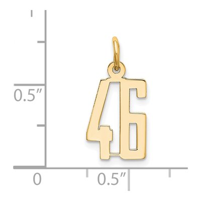 14K Yellow Gold Small Number 46 Pendant – view 4