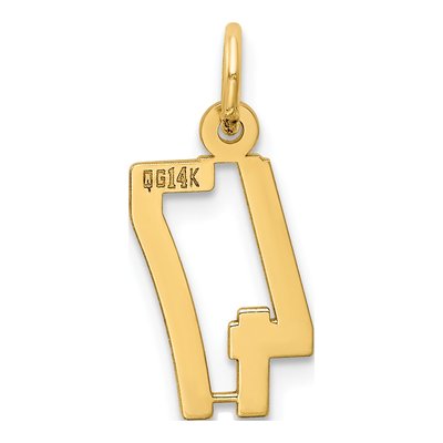 14K Yellow Gold Small Number 47 Pendant – view 3