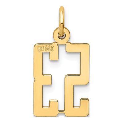 14K Yellow Gold Small Number 53 Pendant – view 4