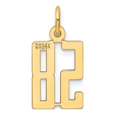 14K Yellow Gold Small Number 58 Pendant – view 3