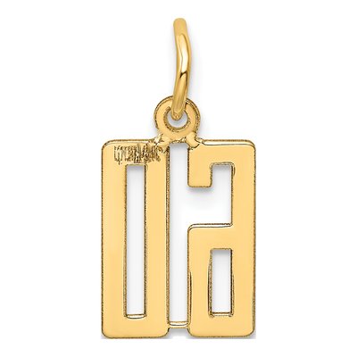 14K Yellow Gold Small Number 60 Pendant – view 4