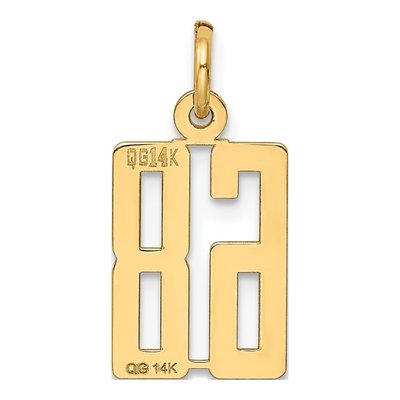 14K Yellow Gold Small Number 68 Pendant – view 3