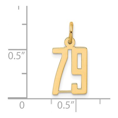 14K Yellow Gold Small Number 79 Pendant – view 3