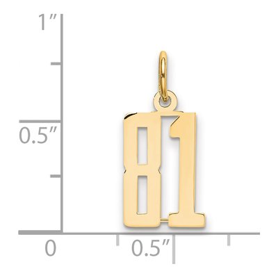 14K Yellow Gold Small Number 81 Charm – view 3