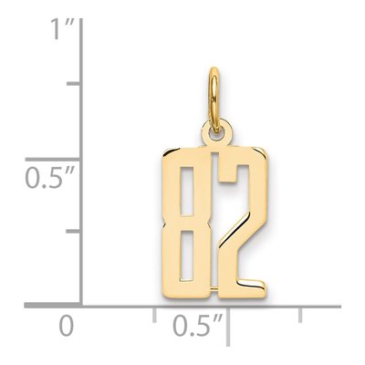 14K Yellow Gold Small Number 82 Charm – view 2