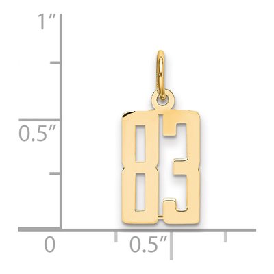14K Yellow Gold Small Number 83 Pendant – view 4