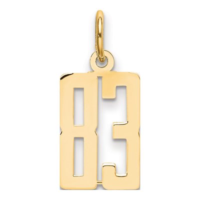 14K Yellow Gold Small Number 83 Pendant