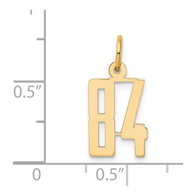14K Yellow Gold Small Number 84 Charm – view 3