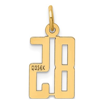 14K Yellow Gold Small Number 85 Pendant – view 3
