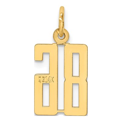 14K Yellow Gold Small Number 86 Pendant – view 3
