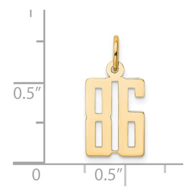 14K Yellow Gold Small Number 86 Pendant – view 4