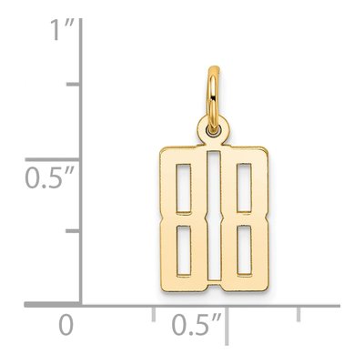 14K Yellow Gold Small Number 88 Pendant – view 4
