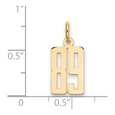 14K Yellow Gold Small Number 89 Pendant – view 2