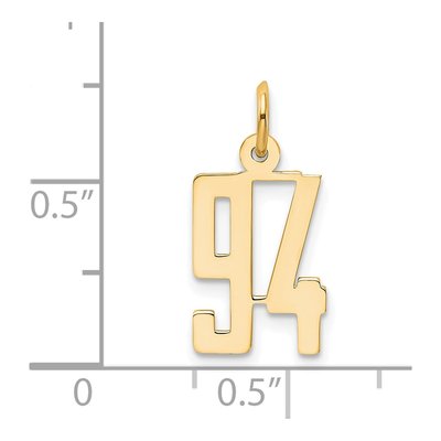 14K Yellow Gold Small Number 94 Pendant – view 5