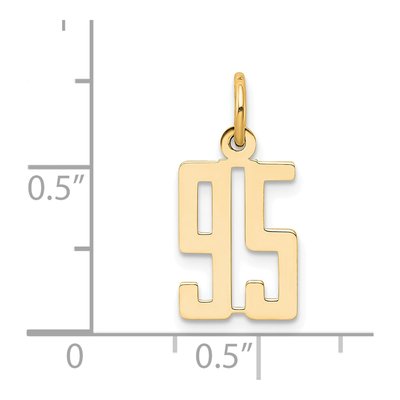 14K Yellow Gold Number 95 Charm – view 4