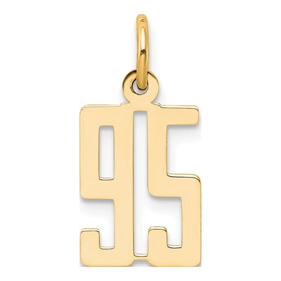 14K Yellow Gold Number 95 Charm