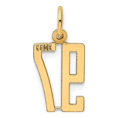 14K Yellow Gold Small Number 97 Charm – view 4