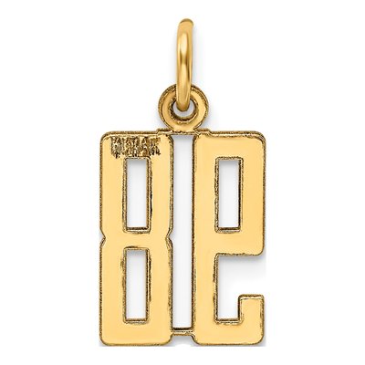 14K Yellow Gold Small Number 98 Pendant – view 3