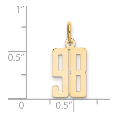 14K Yellow Gold Small Number 98 Pendant – view 4