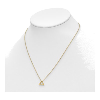14K Yellow Gold Triangle Pendant Necklace – view 5
