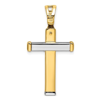 14K Two-Tone Gold Crucifix Pendant – view 4