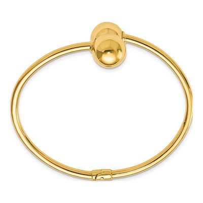 14K Yellow Gold Bypass Cuff Bracelet – view 3