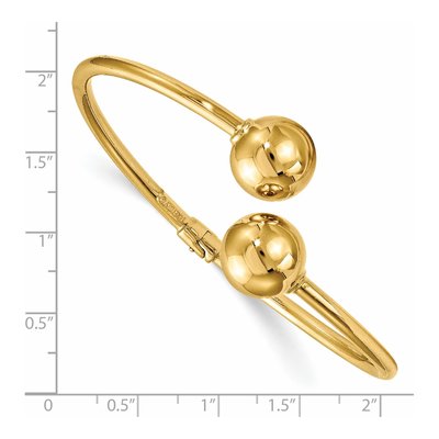 14K Yellow Gold Bypass Cuff Bracelet – view 4