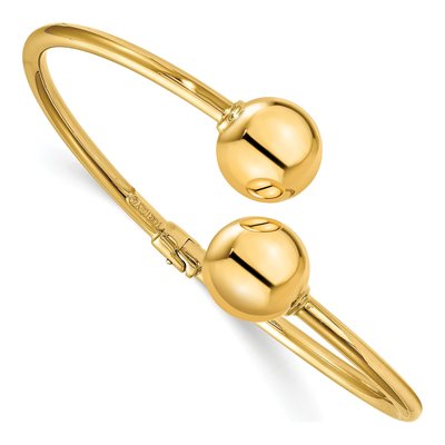 14K Yellow Gold Bypass Cuff Bracelet