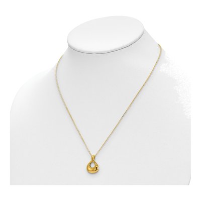 14K Yellow Gold Fancy Teardrop Necklace – view 5