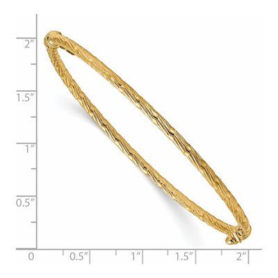 14K Yellow Gold Hinged Bangle Bracelet – view 4