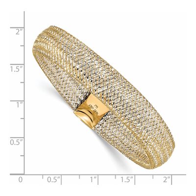 14K Yellow Gold Mesh Stretch Bracelet – view 3