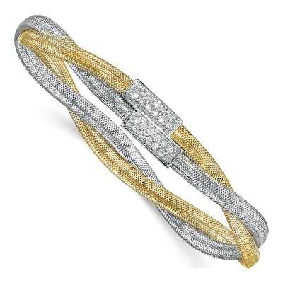 14K Yellow Gold 9mm Stretch Mesh Chain