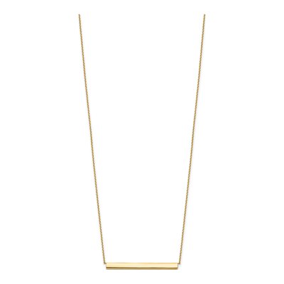 14K Yellow Gold Horizontal Bar Necklace – view 3