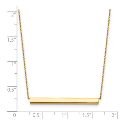 14K Yellow Gold Horizontal Bar Necklace – view 4