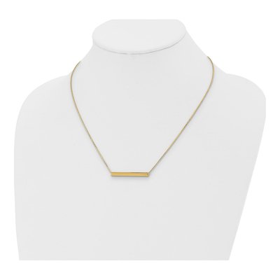 14K Yellow Gold Horizontal Bar Necklace – view 5