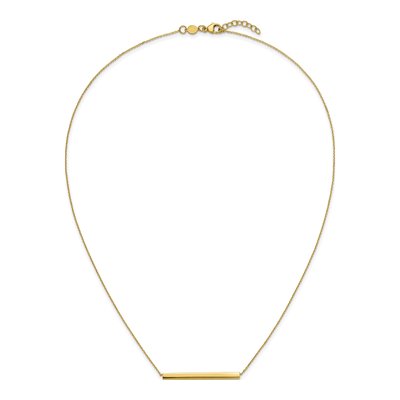 14K Yellow Gold Horizontal Bar Necklace – view 6