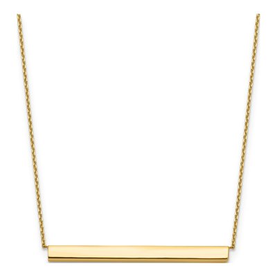 14K Yellow Gold Horizontal Bar Necklace