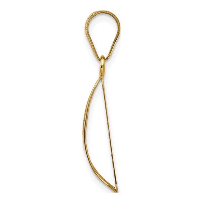 14K Yellow Gold Hollow Fancy Pendant – view 2