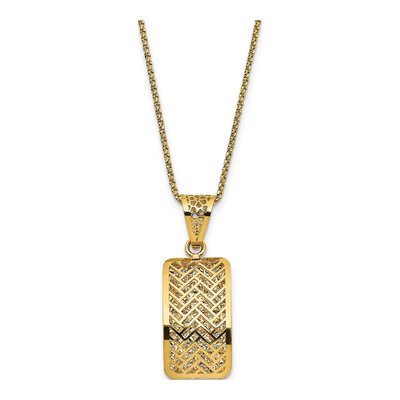 14K Yellow Gold Hollow Fancy Pendant – view 3