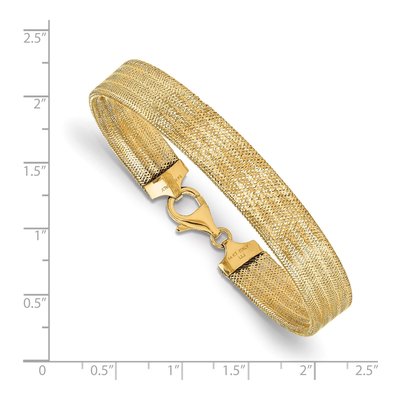14K Yellow Gold Mesh Bracelet – view 2