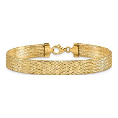 14K Yellow Gold Mesh Bracelet – view 3