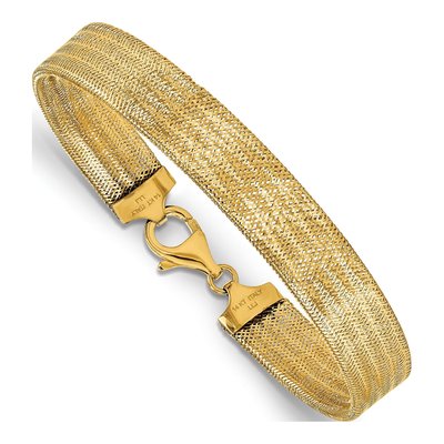 14K Yellow Gold Mesh Bracelet