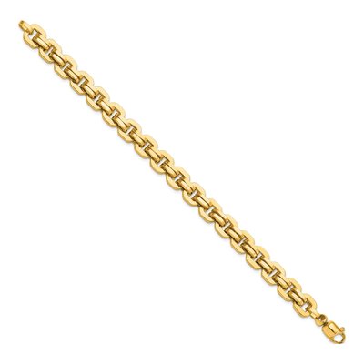 14K Yellow Gold Fancy Link Bracelet – view 3