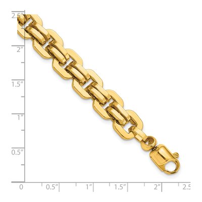 14K Yellow Gold Fancy Link Bracelet – view 5