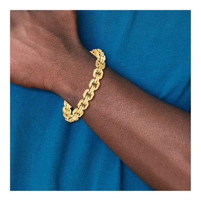 14K Yellow Gold Fancy Link Bracelet – view 6